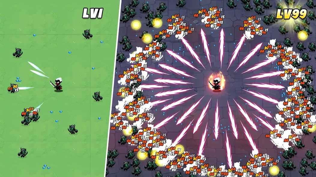Stickman Survivor: RPG Games [MOD: безлимитные деньги и усиленное оружие] Screenshot 5