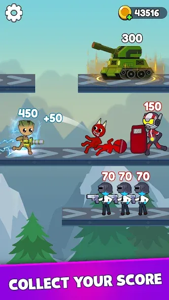 Stick Shooter: Battle Game [MOD: безлимитные патроны и здоровье] Screenshot 2