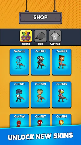 Stick Shooter: Battle Game [MOD: безлимитные патроны и здоровье] Screenshot 4