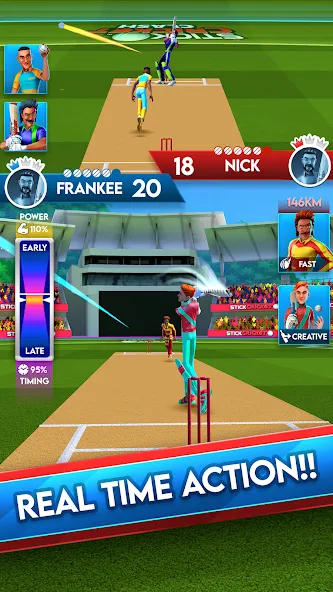 Stick Cricket Clash [MOD: безлимитные монеты и энергия] Screenshot 1