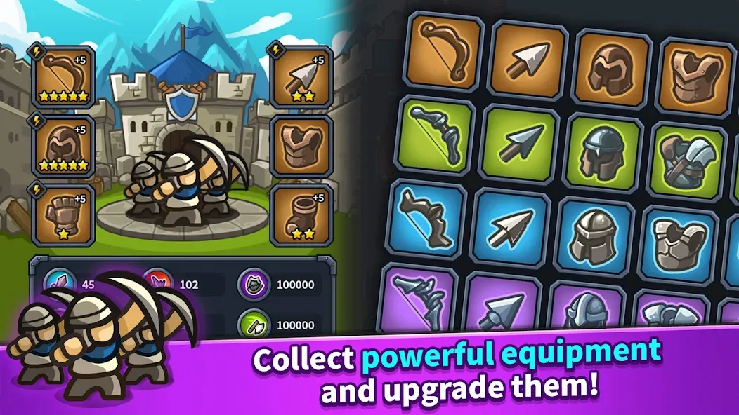 Idle Kingdom Defense [MOD: безлимитные деньги и усиленная защита] Screenshot 4
