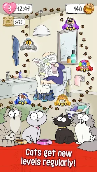 Simon’s Cat Crunch Time [MOD: безлимитные жизни и монеты] Screenshot 3