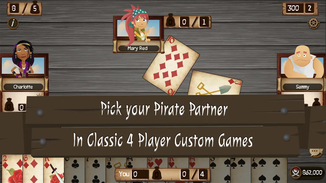 Spades Cutthroat Pirates [MOD: безлимитные монеты и пиратские бонусы] Screenshot 4