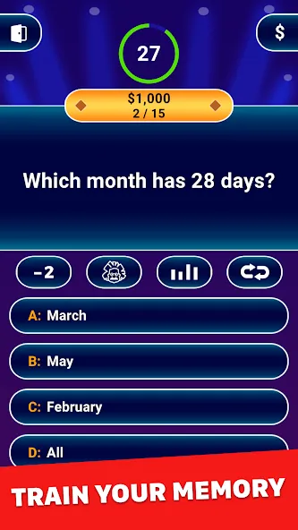 Millionaire 2024: Trivia Game [MOD: безлимитные подсказки и жизни] Screenshot 3