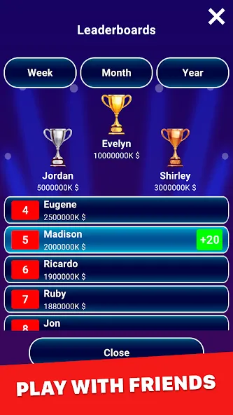 Millionaire 2024: Trivia Game [MOD: безлимитные подсказки и жизни] Screenshot 5