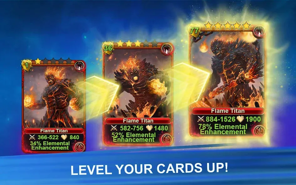 Blood of Titans: Card Battle [MOD: безлимитные ресурсы и усиленные карты] Screenshot 5