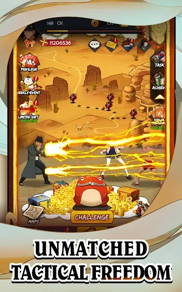 Ultimate Ninja AFK [MOD: безлимитные ресурсы и быстрый прогресс] Screenshot 1
