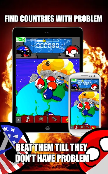 Polandball: Not Safe For World [MOD: новые страны и безграничные ресурсы] Screenshot 1