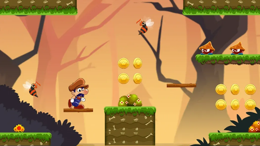 Super Bino Go:Adventure Jungle [MOD: безлимитные деньги и все уровни] Screenshot 3