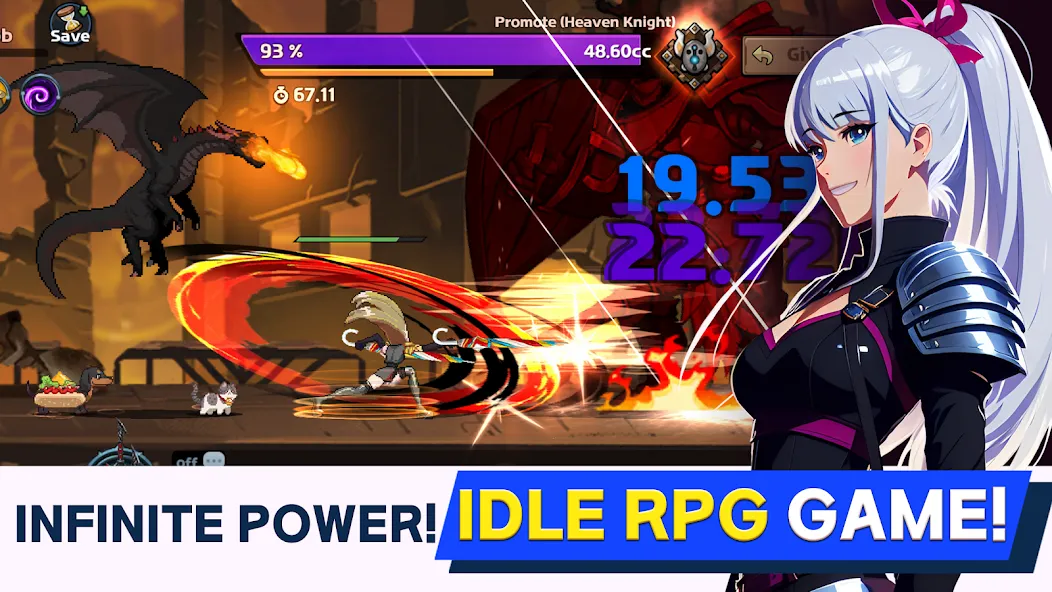 Dual Blader : Idle Action RPG [MOD: безлимитные деньги и алмазы] Screenshot 2