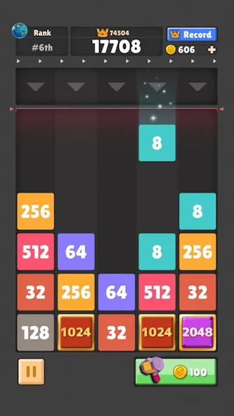 Drop The Number® : Merge Game [MOD: без рекламы и бесконечные ходы] Screenshot 1