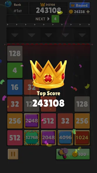 Drop The Number® : Merge Game [MOD: без рекламы и бесконечные ходы] Screenshot 4