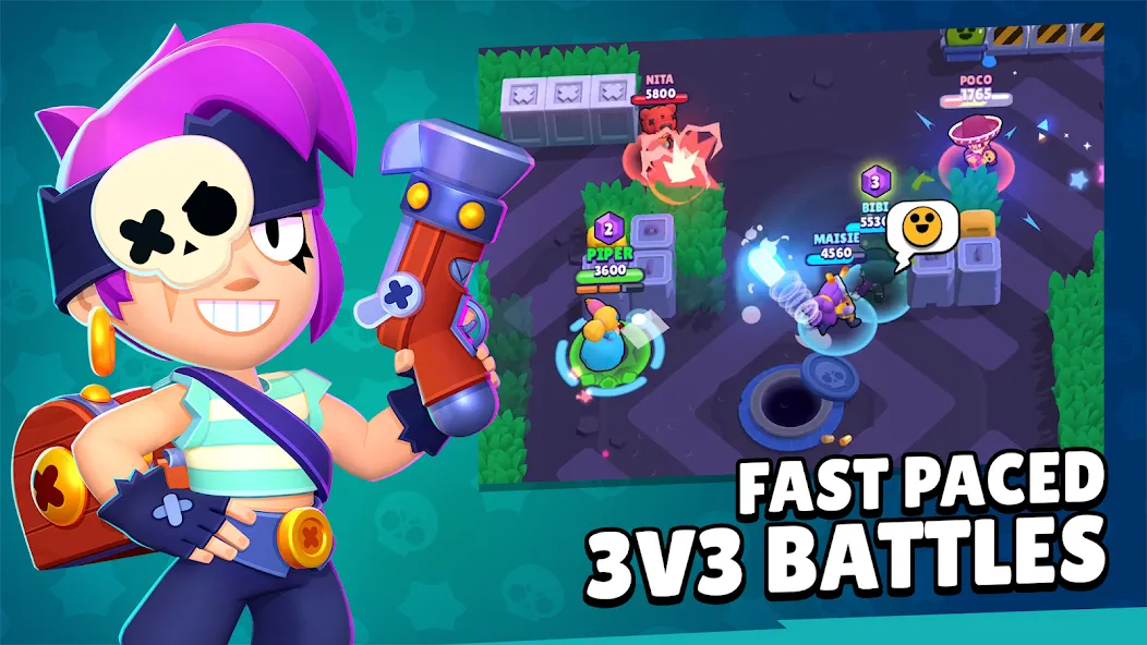 Brawl Stars [MOD: много кристаллов и открыты бойцы] Screenshot 2