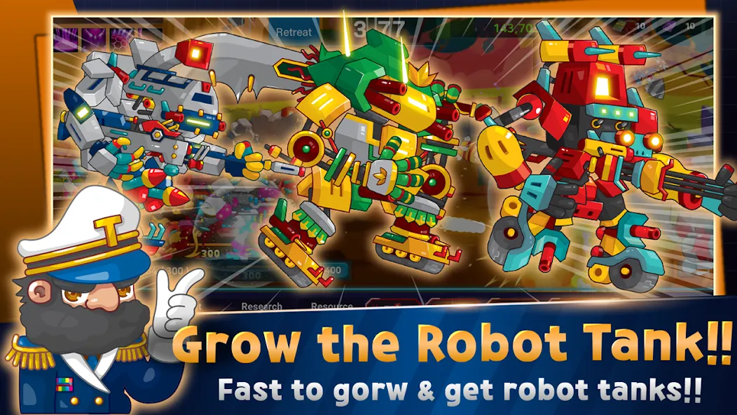 Mini Robot Tank : idle [MOD: безлимитные деньги и оружие] Screenshot 3