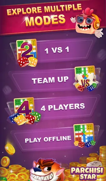 Parchisi STAR Online [MOD: без рекламы и бесконечные монеты] Screenshot 2