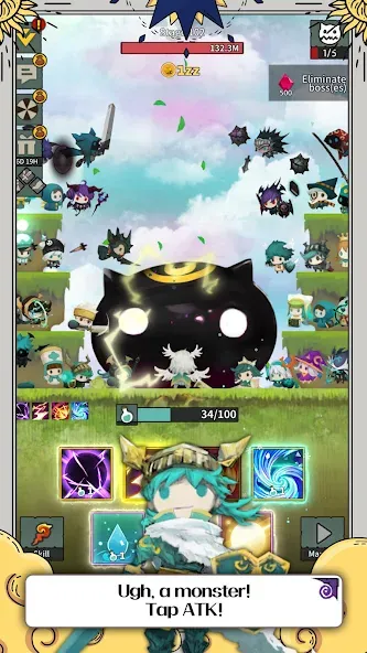 Tap Dragon: Little Knight Luna [MOD: безлимитные деньги и урон] Screenshot 4