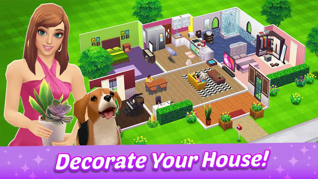 Home Street - Dream House Sim [MOD: безлимитные деньги и ресурсы] Screenshot 1