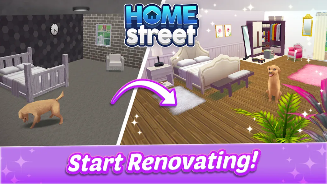 Home Street - Dream House Sim [MOD: безлимитные деньги и ресурсы] Screenshot 2