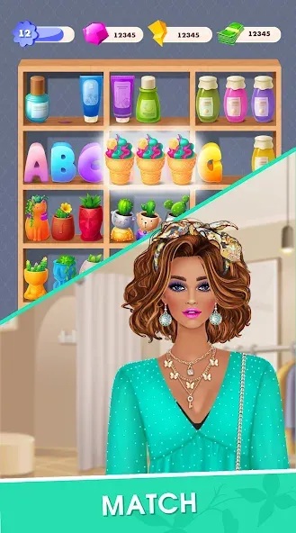 Fashion Triple Match: Dress Up [MOD: безлимитные деньги и все наряды] Screenshot 2