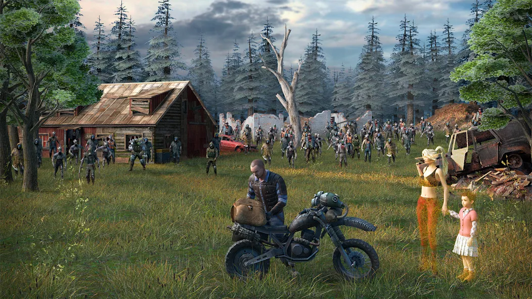 Dawn of Zombies: Survival Game [MOD: безлимитные ресурсы и оружие] Screenshot 1