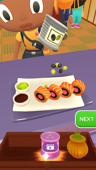 Sushi Roll 3D - Cooking ASMR [MOD: безлимитные деньги и все рецепты] Screenshot 3