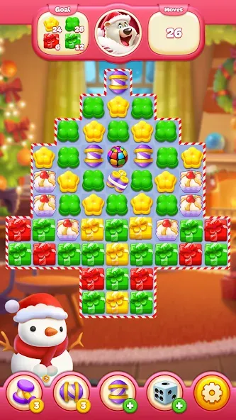 Sweet Candy Match: Puzzle Game [MOD: безлимитные ходы и подсказки] Screenshot 1
