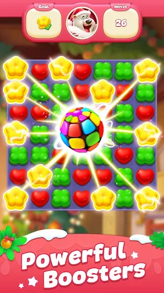Sweet Candy Match: Puzzle Game [MOD: безлимитные ходы и подсказки] Screenshot 2