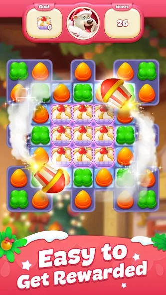 Sweet Candy Match: Puzzle Game [MOD: безлимитные ходы и подсказки] Screenshot 3