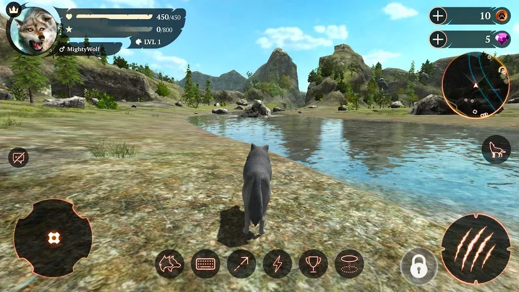 The Wolf [MOD: бесконечные ресурсы и улучшения] Screenshot 1