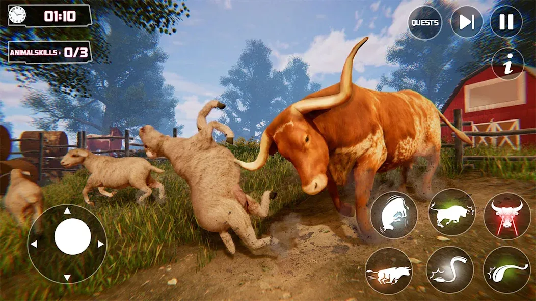 Scary Cow Simulator Rampage [MOD: безлимитные деньги и яростный режим] Screenshot 1