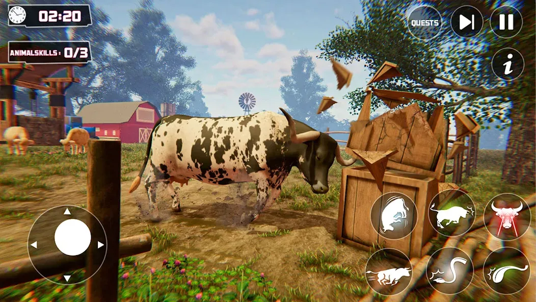 Scary Cow Simulator Rampage [MOD: безлимитные деньги и яростный режим] Screenshot 2