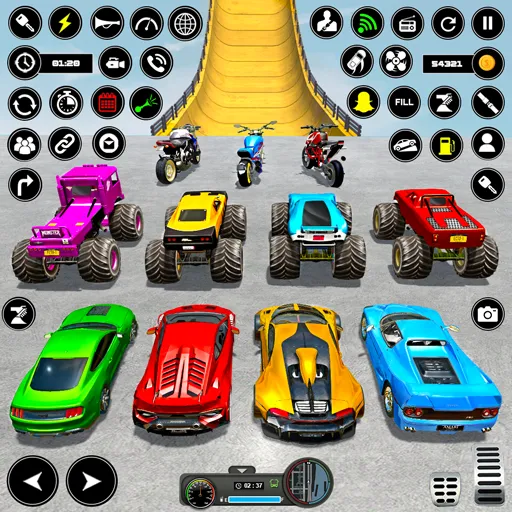 Crazy Ramp Car Stunt Master 3D [MOD: безлимитные деньги и все машины открыты] Screenshot 2