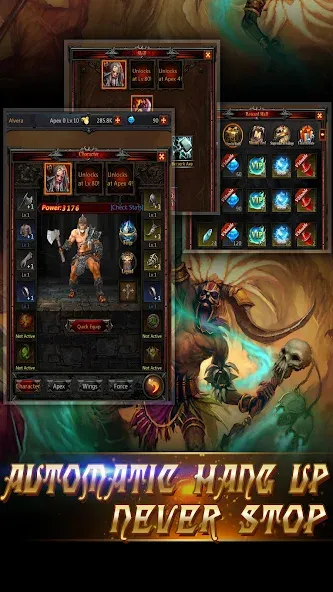 Dark God of War：Idle AFK RPG [MOD: безлимитные ресурсы и алмазы] Screenshot 4