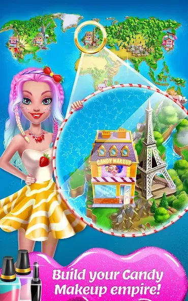 Candy Makeup Beauty Game [MOD: безлимитные деньги и макияж открыт] Screenshot 5