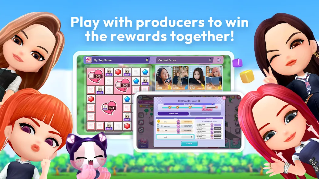 BLACKPINK THE GAME [MOD: безлимитные ресурсы и премиум-уровни] Screenshot 1