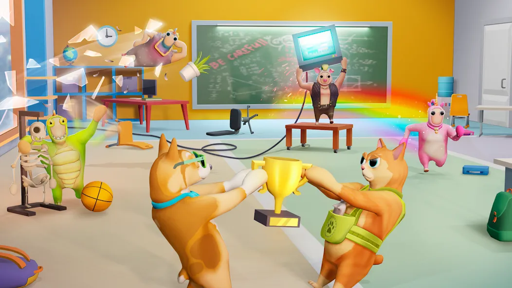 Gang Battle Party: Animals 3D [MOD: безлимитные деньги и персонажи] Screenshot 1
