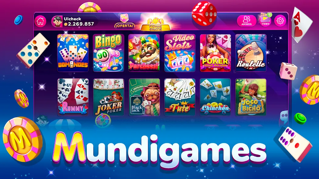 MundiGames: Bingo Slots Casino [MOD: безлимитные монеты и бесплатные вращения] Screenshot 1