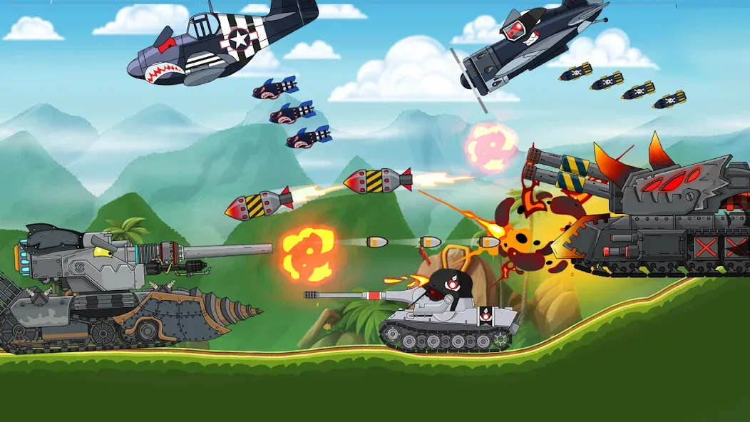 Tank Combat: War Battle [MOD: безлимитные деньги и мощные танки] Screenshot 4