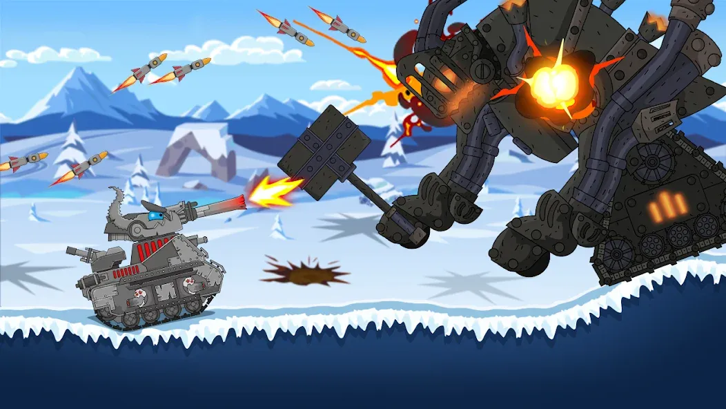Tank Combat: War Battle [MOD: безлимитные деньги и мощные танки] Screenshot 5