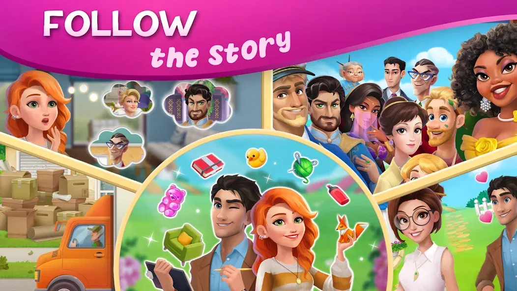 DesignVille: Merge &amp; Story [MOD: безлимитные деньги и энергия] Screenshot 5
