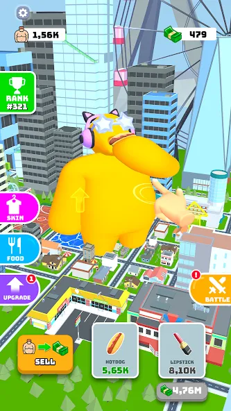 Eating Hero: Clicker Food Game [MOD: безлимитные монеты и ускоренная прокачка] Screenshot 3