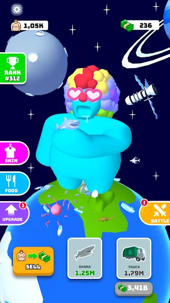 Eating Hero: Clicker Food Game [MOD: безлимитные монеты и ускоренная прокачка] Screenshot 4