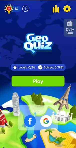 Geo Quiz: World Geo Trivia [MOD: открыты все страны и регионы] Screenshot 1