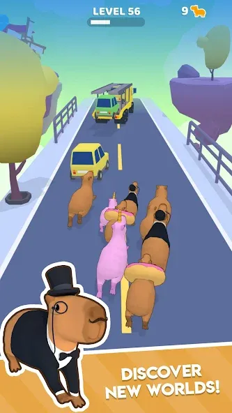 Capybara Rush [MOD: много монет и бонусов] Screenshot 4