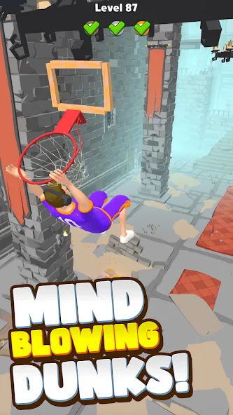 Hoop World: Flip Dunk Game 3D [MOD: безлимитные деньги и все уровни открыты] Screenshot 2