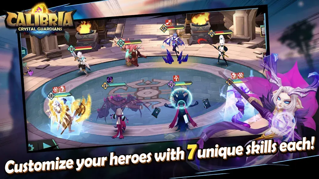 Calibria: Crystal Guardians [MOD: безлимитные кристаллы и усиленные герои] Screenshot 3