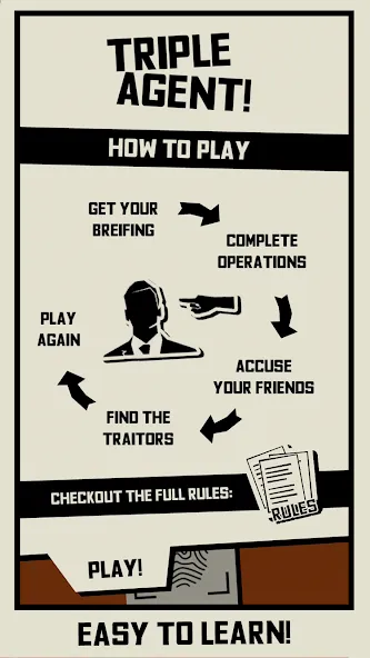 Triple Agent [MOD: новые роли и безлимитные подсказки] Screenshot 1
