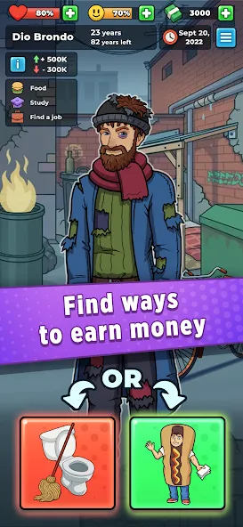 Hobo Life: Business Simulator [MOD: безлимитные деньги и ресурсы] Screenshot 3