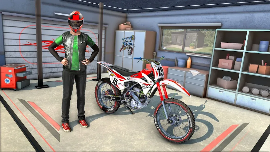 Bike Stunt Race Tricks Master [MOD: безлимитное топливо и открыты трассы] Screenshot 2