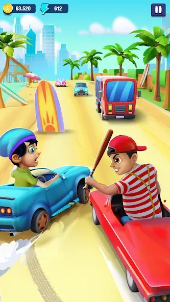 Mini Car Runner - Racing Games [MOD: безлимитные деньги и топливо] Screenshot 1